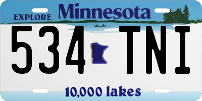 MN license plate 534TNI