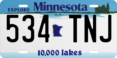 MN license plate 534TNJ