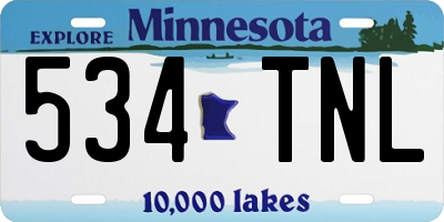 MN license plate 534TNL