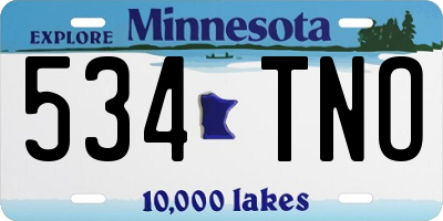 MN license plate 534TNO