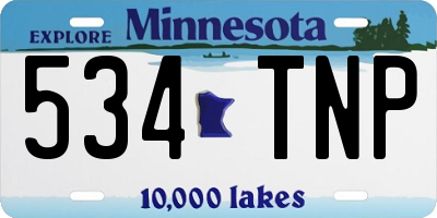 MN license plate 534TNP