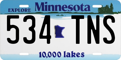 MN license plate 534TNS