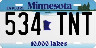 MN license plate 534TNT