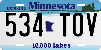 MN license plate 534TOV