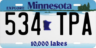 MN license plate 534TPA