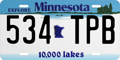 MN license plate 534TPB