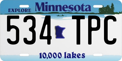 MN license plate 534TPC