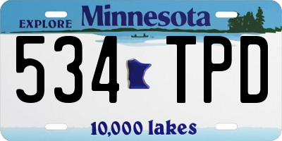 MN license plate 534TPD