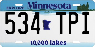 MN license plate 534TPI
