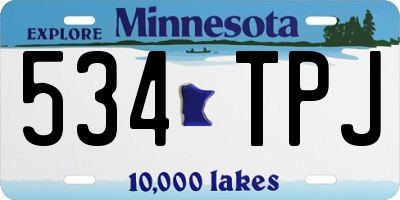 MN license plate 534TPJ