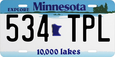 MN license plate 534TPL