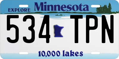 MN license plate 534TPN