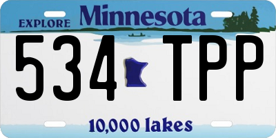 MN license plate 534TPP
