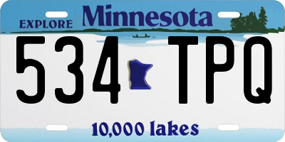 MN license plate 534TPQ