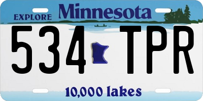 MN license plate 534TPR