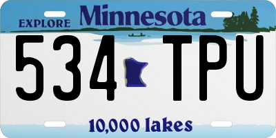 MN license plate 534TPU