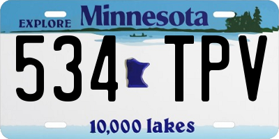 MN license plate 534TPV