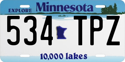 MN license plate 534TPZ