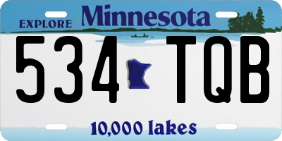 MN license plate 534TQB