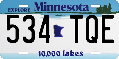 MN license plate 534TQE
