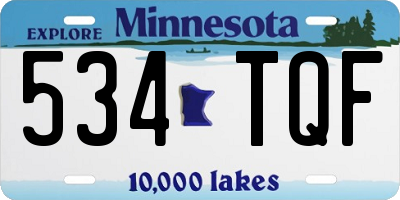 MN license plate 534TQF