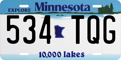 MN license plate 534TQG