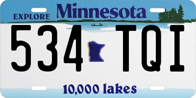 MN license plate 534TQI