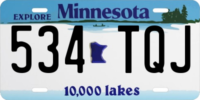 MN license plate 534TQJ