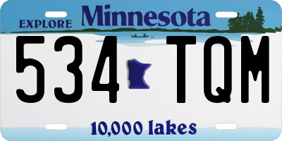 MN license plate 534TQM