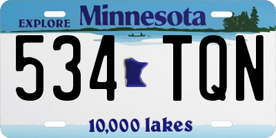 MN license plate 534TQN