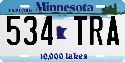 MN license plate 534TRA