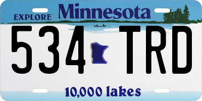 MN license plate 534TRD
