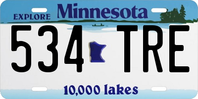 MN license plate 534TRE