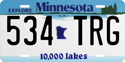 MN license plate 534TRG