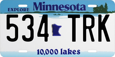 MN license plate 534TRK