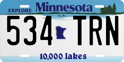 MN license plate 534TRN