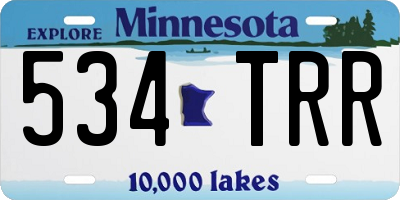 MN license plate 534TRR