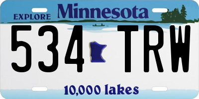 MN license plate 534TRW