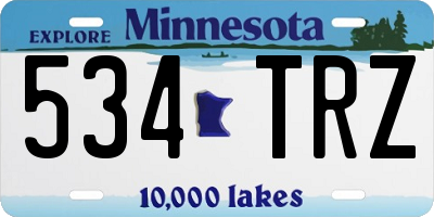MN license plate 534TRZ