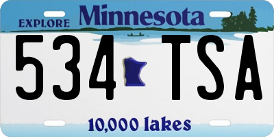 MN license plate 534TSA