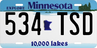 MN license plate 534TSD