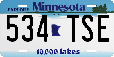 MN license plate 534TSE