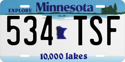 MN license plate 534TSF