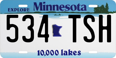 MN license plate 534TSH