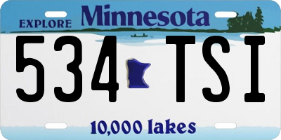 MN license plate 534TSI
