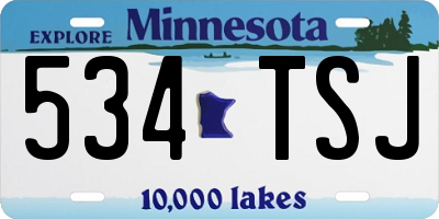 MN license plate 534TSJ
