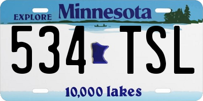 MN license plate 534TSL