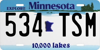 MN license plate 534TSM
