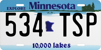 MN license plate 534TSP