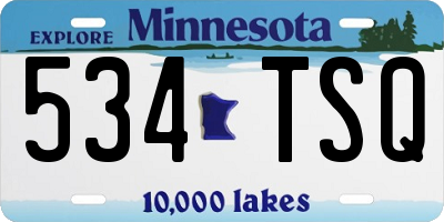 MN license plate 534TSQ